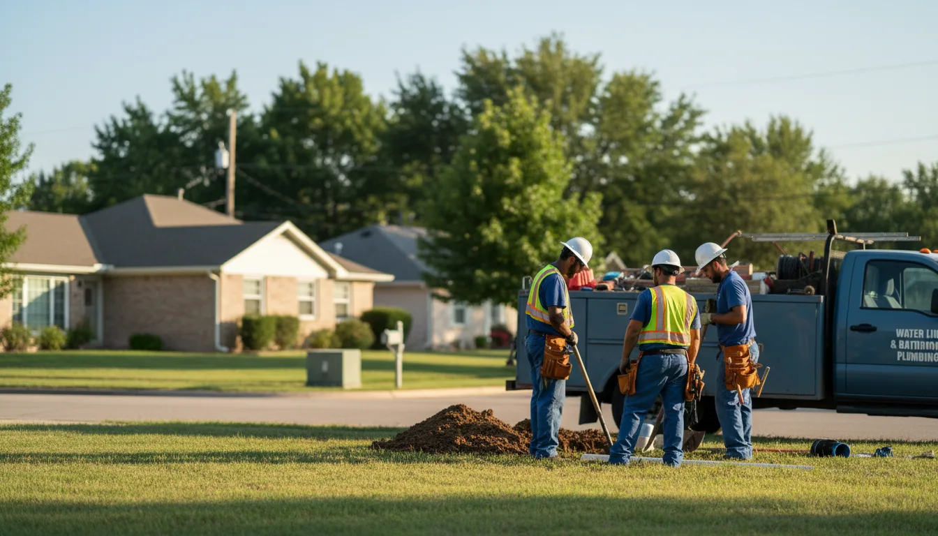 Residential water line and bathroom plumbing service in Bartlett, TN